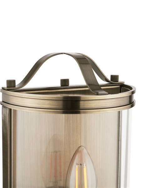 (image for) Laura Ashley Harrington Wall Light Antique Brass and Glass